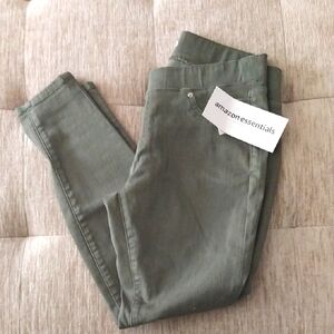 Amazon Essentials Olive Green Pull On Jeggings 12 Short
